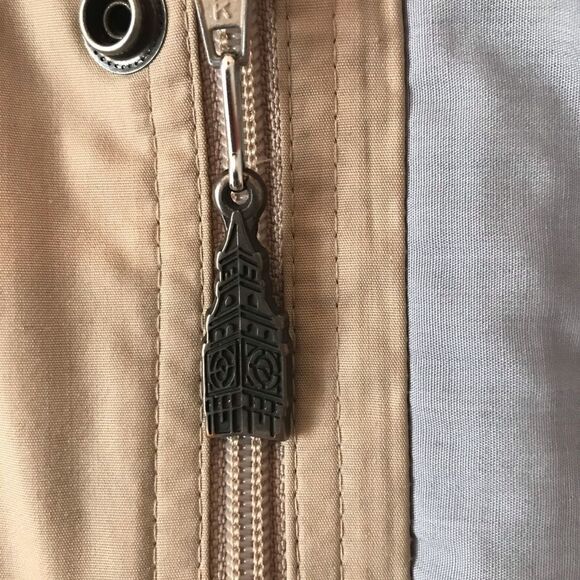 London Fog Tan Lined Hooded Windbreaker Jacket 40L - Picture 2 of 11